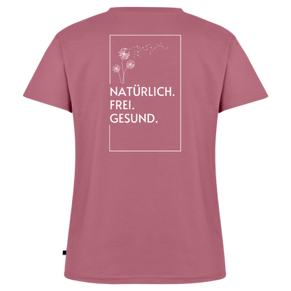Gesundheit schafft Freiheit (Natürlich) / 100% Bio Frauen Bio-T-Shirt mit V-Ausschnitt - Mauve