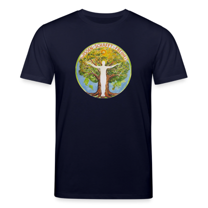 Wissen schafft Freiheit (Natürlich) / 100% Bio T-Shirt Herren - Navy