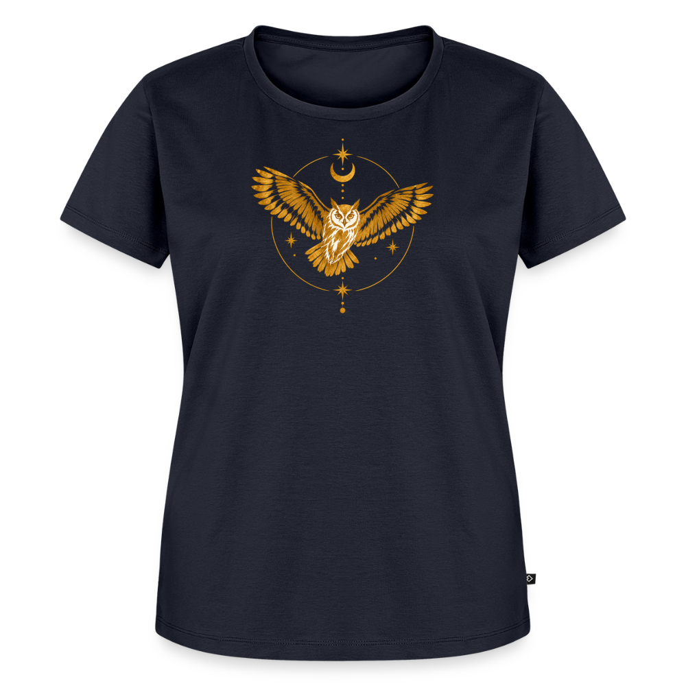 Die Eule / Gemeinsam losgehen - 100% BIO Frauen Premium T-Shirt - Navy