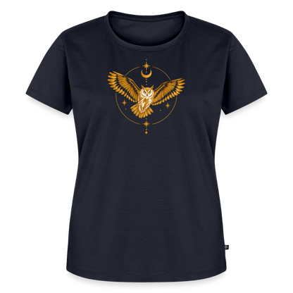 Die Eule / Gemeinsam losgehen - 100% BIO Frauen Premium T-Shirt - Navy