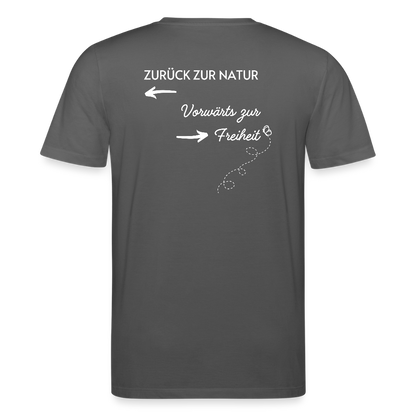 Gesundheit schafft Freiheit (Zurück zur Natur) / 100% Bio T-Shirt Herren - Anthrazit