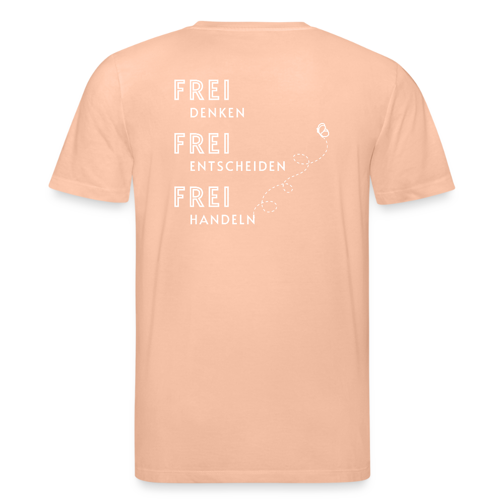 Gesundheit schafft Freiheit (FREI) / 100% Bio T-Shirt Herren - Pfirsich