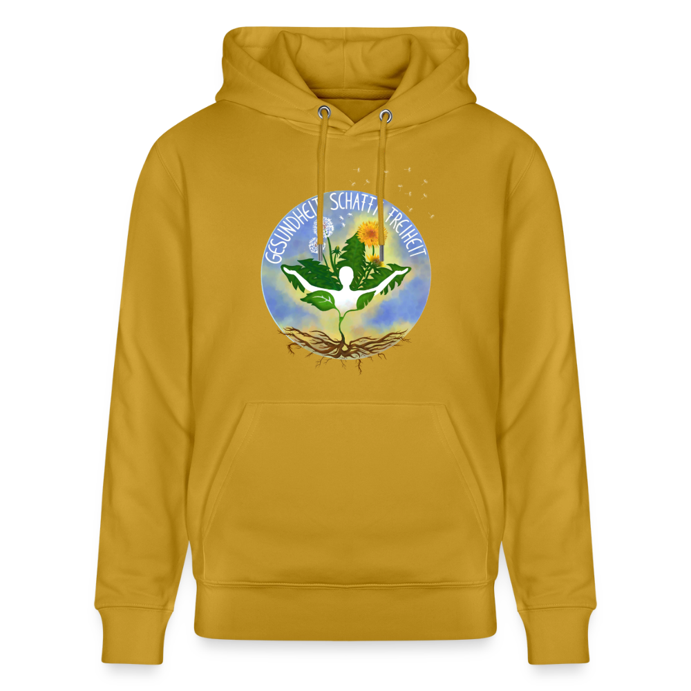 Gesundheit schafft Freiheit (FREI) / 100% Bio Unisex-Kapuzenpullover - Ocker
