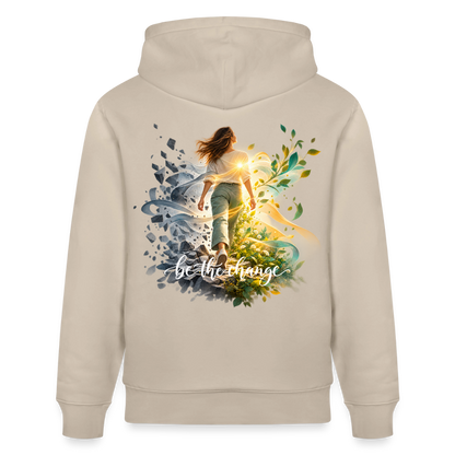 be the change /female - 100% Bio-Hoodie Unisex CRUISER - Beige