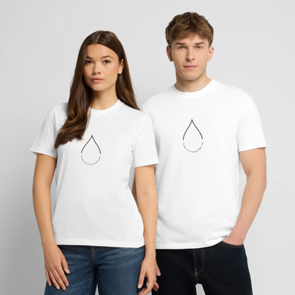 Nur 3 Trōpfen entfernt v2 - Unisex Bio-T-Shirt (weiß) - Weiß