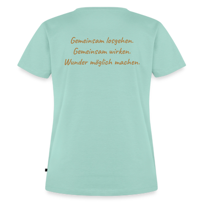 Die Eule / Gemeinsam losgehen - 100% BIO Frauen Premium T-Shirt - Mint 