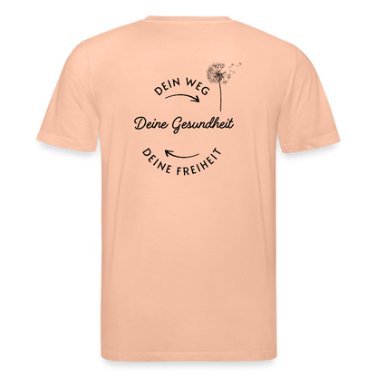 Gesundheit schafft Freiheit (3) / 100% Bio T-Shirt Herren (weiß) - Pfirsich