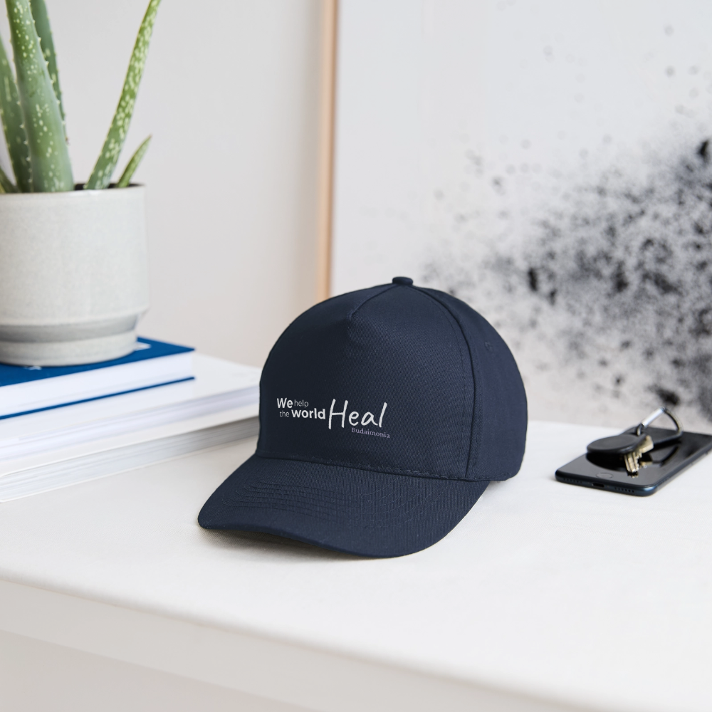 We help the world Heal - 100%Bio Baseballkappe - Navy