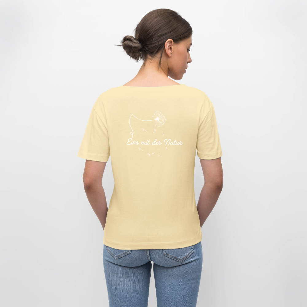 Gesundheit schafft Freiheit (Eins mit der Natur) / 100% Bio Frauen T-Shirt Relaxed Rundhals - Creme