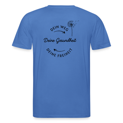 Gesundheit schafft Freiheit (3) / 100% Bio T-Shirt Herren (weiß) - Achtsames Blau