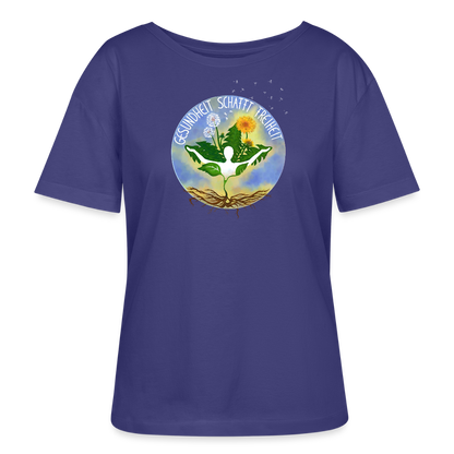 Gesundheit schafft Freiheit (Eins mit der Natur) / 100% Bio Frauen T-Shirt Relaxed Rundhals - Dämmerung
