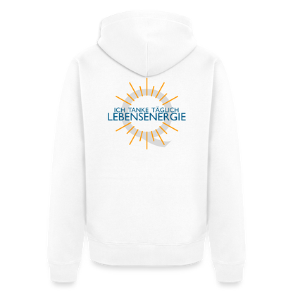 Aquion / Ich trinke - Unisex Premium Kapuzenjacke - Weiß