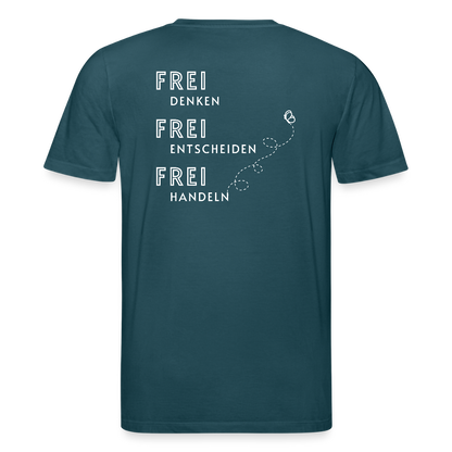 Gesundheit schafft Freiheit (FREI) / 100% Bio T-Shirt Herren - Dunkles Petrol