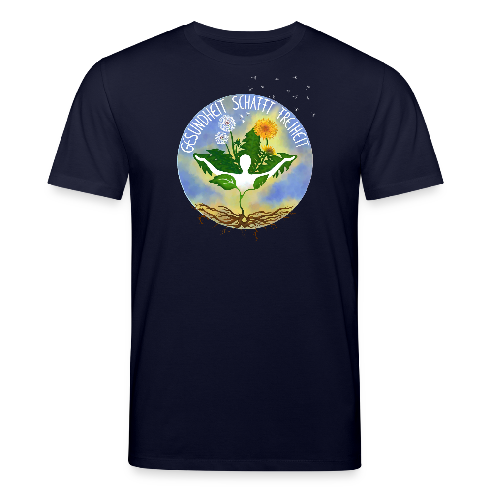 Gesundheit schafft Freiheit (Zurück zur Natur) / 100% Bio T-Shirt Herren - Navy