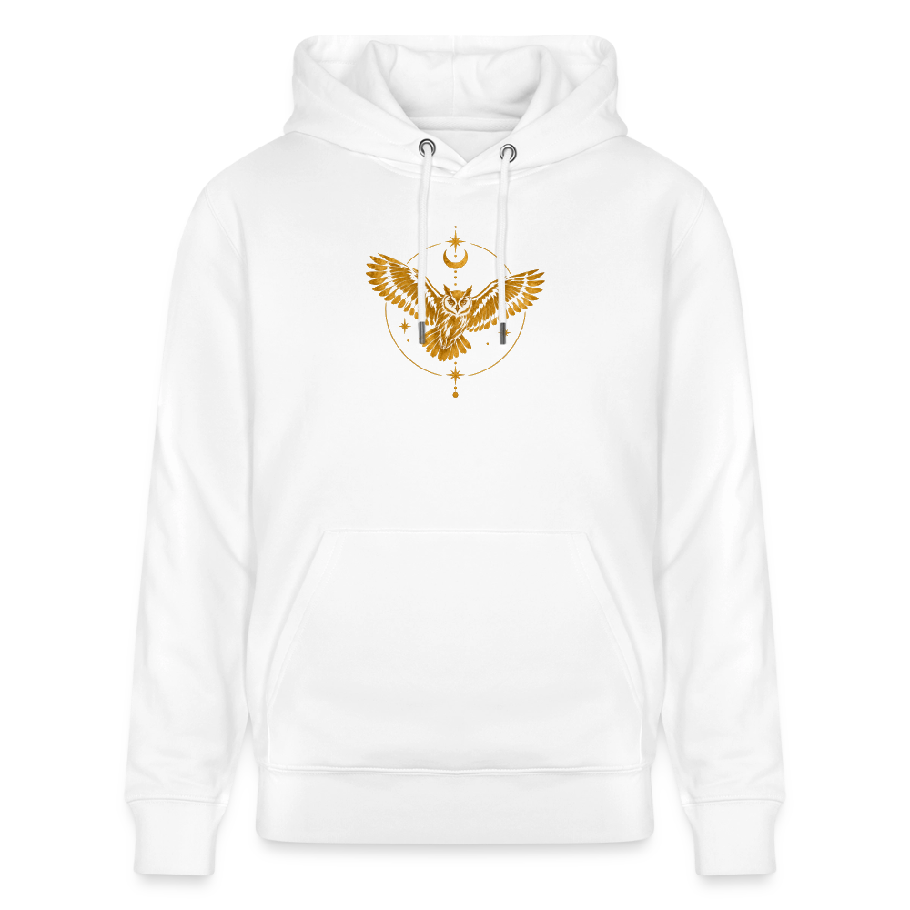 Die Eule / Gemeinsam losgehen - 100% BIO Unisex Bio-Hoodie CRUISER - Weiß