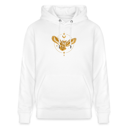 Die Eule / Gemeinsam losgehen - 100% BIO Unisex Bio-Hoodie CRUISER - Weiß