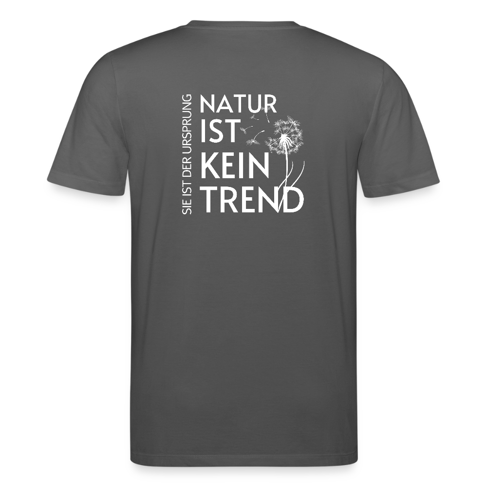 Gesundheit schafft Freiheit (Natur ist kein Trend) / 100% Bio T-Shirt Herren - Anthrazit