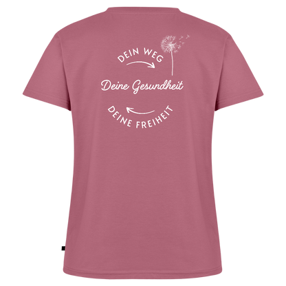 Gesundheit schafft Freiheit / 100% Bio Frauen Bio-T-Shirt mit V-Ausschnitt - Mauve