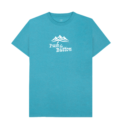 Ocean Blue Button 100% Bio Remill\u00ae T-Shirt