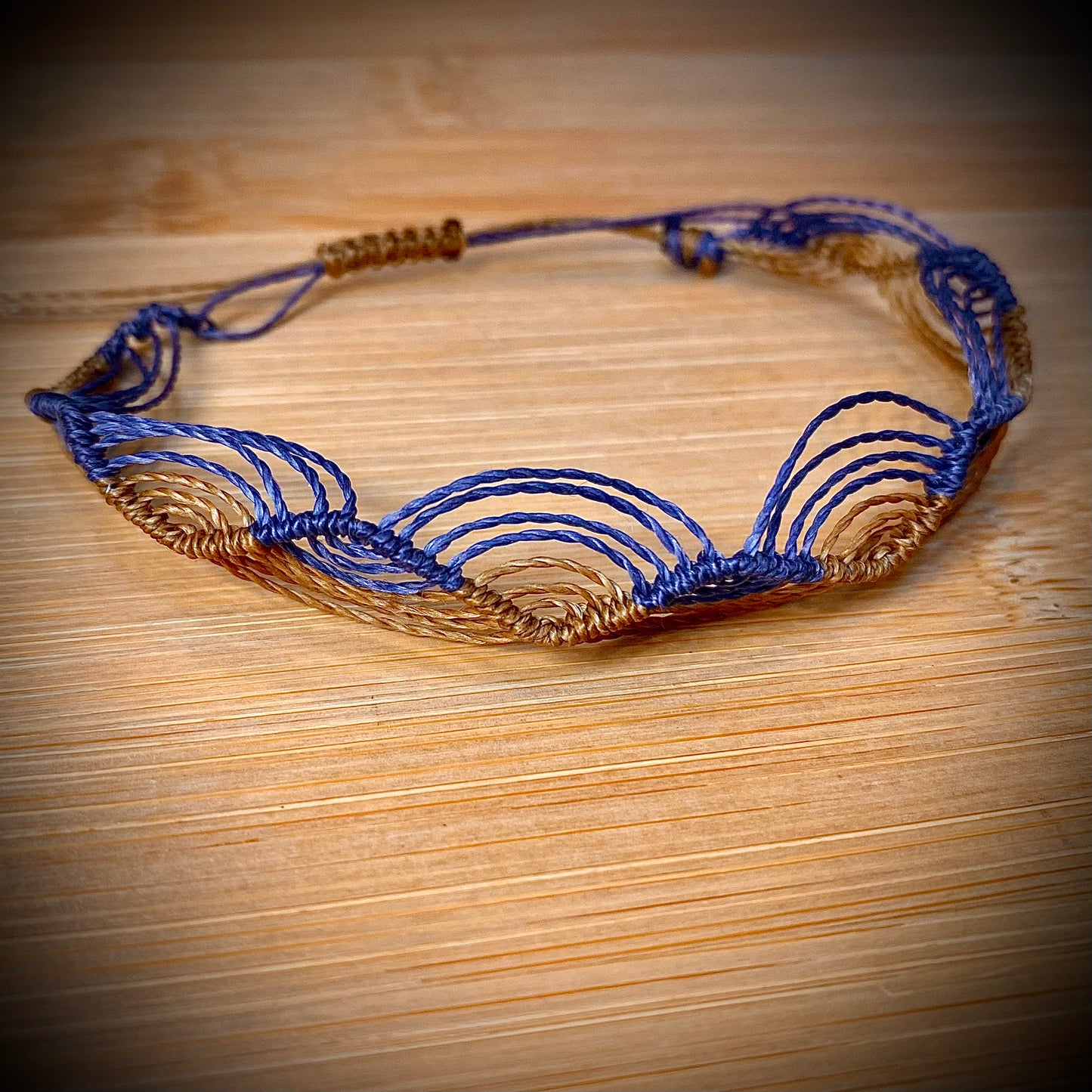 Armband - Wellenförmiges blau/braun