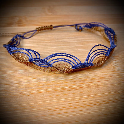 Armband - Wellenförmiges blau/braun