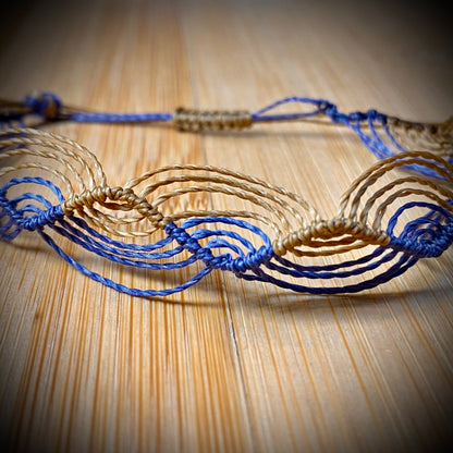 Armband - Wellenförmiges blau/braun