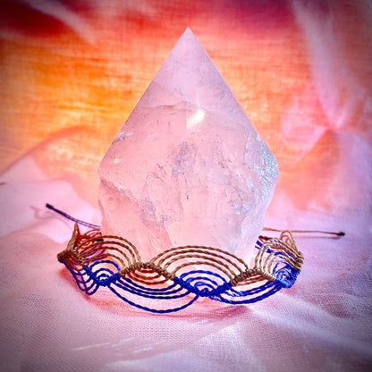 Armband - Wellenförmiges blau/braun