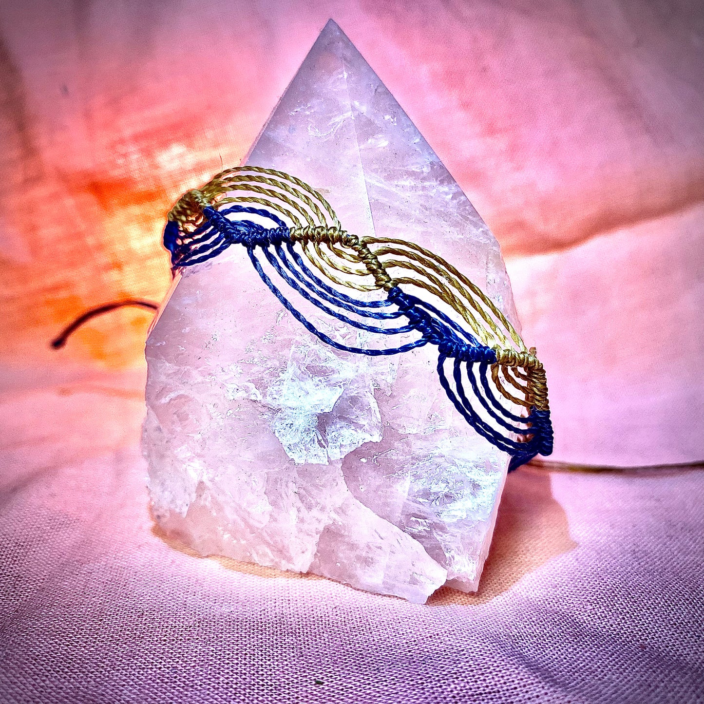 Armband - Wellenförmiges blau/braun