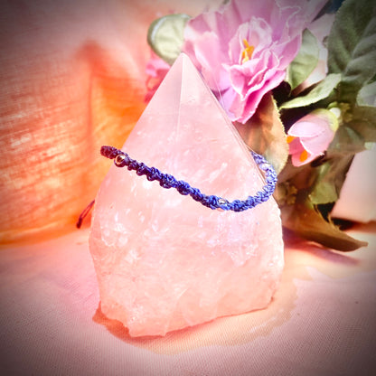 Armband - Blaues Spiralenband mit Perlen