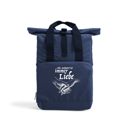 Navy Dusk Antwort Recycled Twin handle Roll-Top Backpack