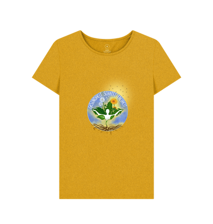 Sunflower Yellow Recycled Printed T-Shirt Front