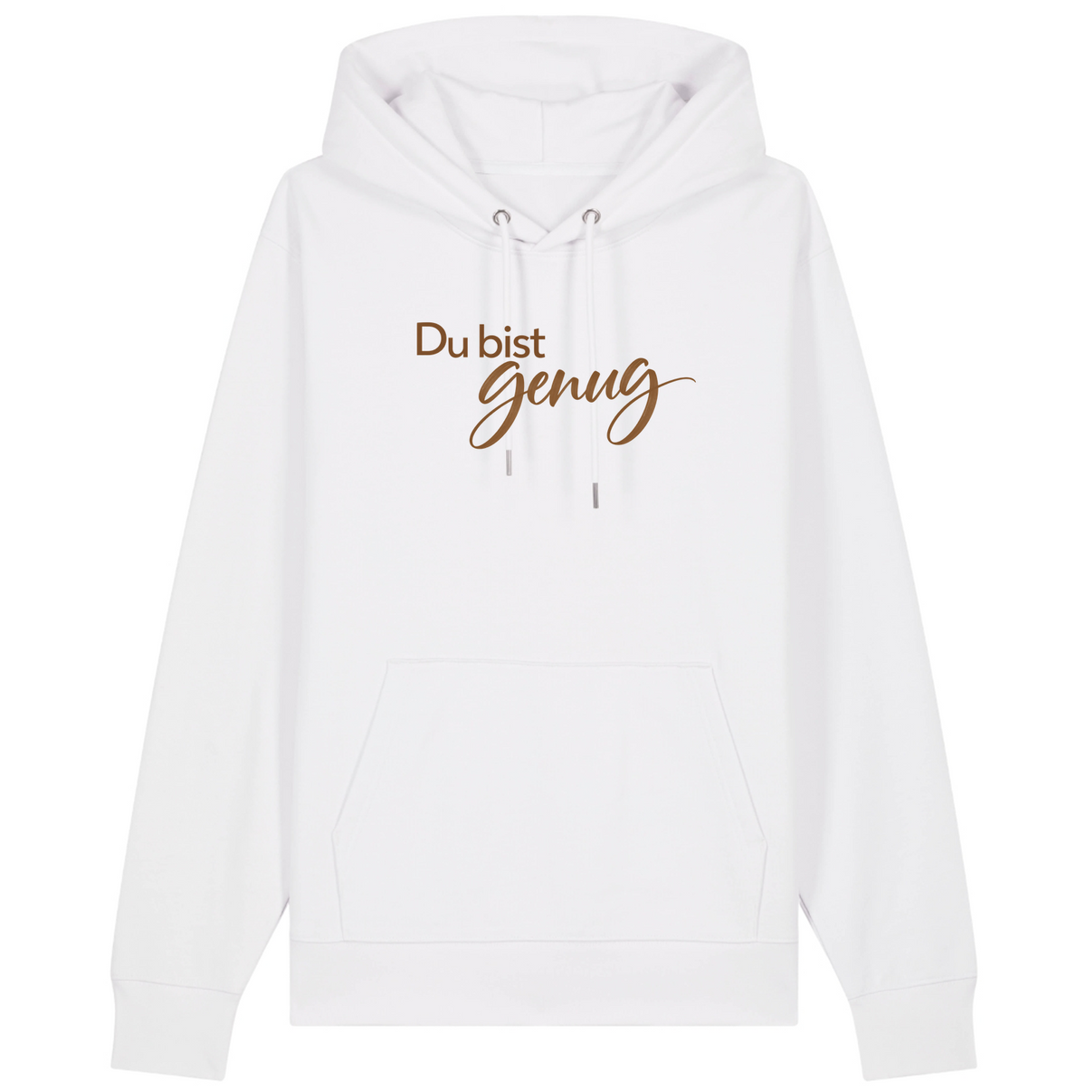Du bist genug - 100% BIO Hoodie - White