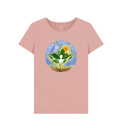 Sunset Pink Recycled Printed T-Shirt Front