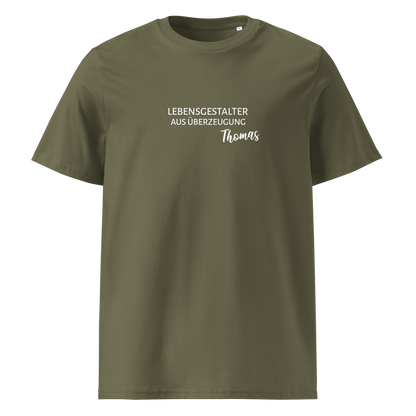 Lebensgestalter(in) *NAME - Unisex-Bio-Baumwoll-T-Shirt